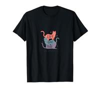 Live Love Purr: Adorable Graphique de Amoureux des Chats T-Shirt, Homme, Noir, M
