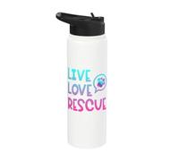 Live Love Rescue Animal Rights Stainless Steel Insulated Water Bottle