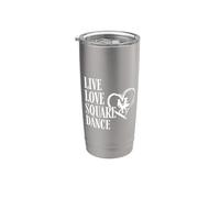 Live Love Square Dance Square Dancing Square Dancer Gobelet isotherme en acier inoxydable double paroi