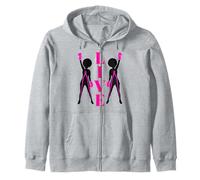 Live Pray Ruban Rose pour Femme Motif Cancer du Sein Noir Sweat à Capuche