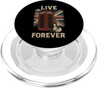 Live Retro Forever Britpop Vintage British Rock Nostalgie PopSockets PopGrip pour MagSafe