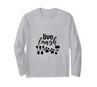 Live Rire Woof Drôle Chien Papa Animal de Compagnie Chiot Maman Enfant Sœur Frère Manche Longue