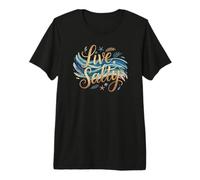 Live Salty Coastal Design for Beach Lovers T-Shirt Haut de Gamme