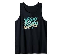 Live Salty Retro Beach Vibes Sea Salt Ocean Lovers Débardeur