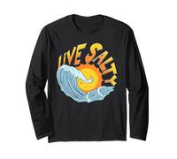 Live Salty, Sand Sun Beach Casual Beachwear Manche Longue