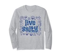 Live Salty, Sand Sun Beach Casual Beachwear Manche Longue