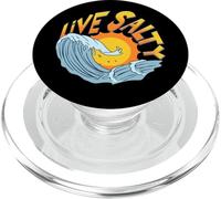 Live Salty, Sand Sun Beach Casual Beachwear PopSockets PopGrip pour MagSafe