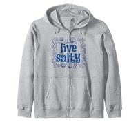 Live Salty, Sand Sun Beach Casual Beachwear Sweat à Capuche
