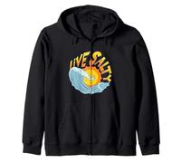 Live Salty, Sand Sun Beach Casual Beachwear Sweat à Capuche