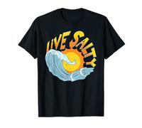 Live Salty, Sand Sun Beach Casual Beachwear T-Shirt