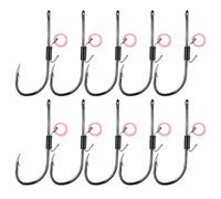 Live Shrimp Back Hooks - 1.85 inch Heavy Duty Fishing Hooks | Stainless Steel Saltwater Ĥooks - 10 Pack Bass Trout Pond Lake River Coastal Anglers Gift Durable Rig