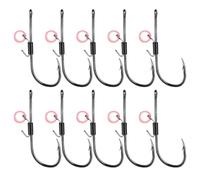 Live Shrimp Back Hooks - 1.85 inch Heavy Duty Fishing Hooks | Stainless Steel Saltwater Ĥooks - 10 Pack Bass Trout Pond Lake River Coastal Anglers Gift Durable Rig
