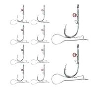 Live Shrimp Hook Set - Bait Holder Tackle for Saltwater Fishing | 2 in 1 Detachable Metal Hooks with Sharps Curved Design, Fishing Gear for Lake River Sea Pond Reservoir Trips