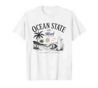 Live Simple Stay Wild Surf Beach Palm Sunset Art Vintage T-Shirt