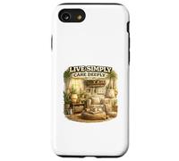 Live Simply Care Design de Style de Vie profondément conscient Coque pour iPhone SE (2020) / 7/8