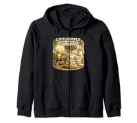 Live Simply Care Design de Style de Vie profondément conscient Sweat à Capuche