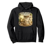 Live Simply Care Design de Style de Vie profondément conscient Sweat à Capuche