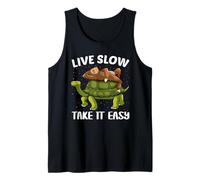 Live Slow Take It Easy Turtle Sloth Funny Sloths Turtles Débardeur