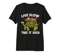 Live Slow Take It Easy Turtle Sloth Funny Sloths Turtles T-Shirt Haut de Gamme