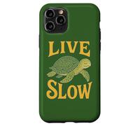 Live Slow Turtle Life Nature Vibes Retro Calm Esthétique Coque pour iPhone 11 Pro