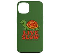 Live Slow Turtle Life Nature Vibes Retro Calm Esthétique Coque pour iPhone 13
