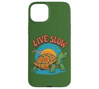 Live Slow Turtle Life Nature Vibes Retro Calm Esthétique Coque pour iPhone 15 Plus