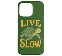 Live Slow Turtle Life Nature Vibes Retro Calm Esthétique Coque pour iPhone 15 Pro Max