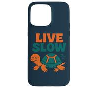 Live Slow Turtle Life Nature Vibes Retro Calm Esthétique Coque pour iPhone 15 Pro Max