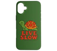 Live Slow Turtle Life Nature Vibes Retro Calm Esthétique Coque pour iPhone 16 Plus