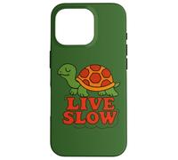 Live Slow Turtle Life Nature Vibes Retro Calm Esthétique Coque pour iPhone 16 Pro