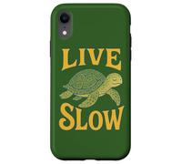 Live Slow Turtle Life Nature Vibes Retro Calm Esthétique Coque pour iPhone XR