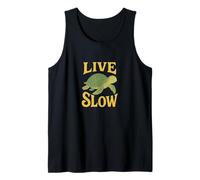 Live Slow Turtle Life Nature Vibes Retro Calm Esthétique Débardeur