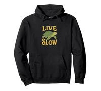Live Slow Turtle Life Nature Vibes Retro Calm Esthétique Sweat à Capuche