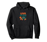 Live Slow Turtle Life Nature Vibes Retro Calm Esthétique Sweat à Capuche