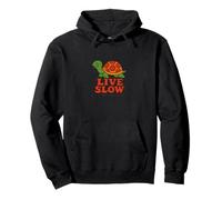 Live Slow Turtle Life Nature Vibes Retro Calm Esthétique Sweat à Capuche