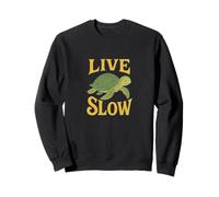 Live Slow Turtle Life Nature Vibes Retro Calm Esthétique Sweatshirt