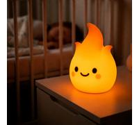 Live SoGOOD Veilleuse Bébé Silicone, Couleurs Changeantes, Flame | Rechargeable USB-C, minuterie, lavable, lumière chaude réglable, lampe de chevet portable sans fil pour chambre enfant