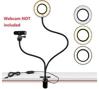 Live Stream Webcam Lighting Stand Ring Light with Webcam Mount for Logitech C920s StreamCam,C925e,C922x,C930e,C922,C930 C920,C615,Brio Webcams