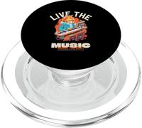 Live The Music Dance The Beat (Graphique Chat Amusant) PopSockets PopGrip pour MagSafe