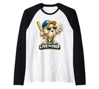 Live to Drip 67 Joueur de Baseball Fondant la crème glacée Six Seven Manche Raglan