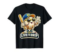 Live to Drip 67 Joueur de Baseball Fondant la crème glacée Six Seven T-Shirt