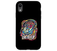 Live to Flip Pinball Machine Retro Arcade Gamer Coque pour iPhone XR
