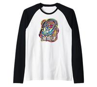 Live to Flip Pinball Machine Retro Arcade Gamer Manche Raglan