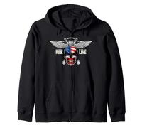 Live To Ride Ride To Live Biker Skull Moto Sweat à Capuche