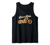 Live to Ride Vintage Moto Design Biker Voyage Débardeur