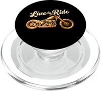 Live to Ride Vintage Moto Design Biker Voyage PopSockets PopGrip pour MagSafe