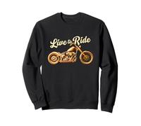 Live to Ride Vintage Moto Design Biker Voyage Sweatshirt