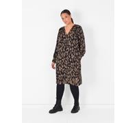 Live Unlimited Live Unlimited Animal Curve Cupro Pleat Front Dress Animal 8