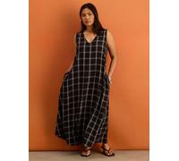 Live Unlimited Live Unlimited Black Check V-Neck Maxi Dress Black EU 54 (UK 26)
