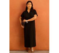 Live Unlimited Live Unlimited Black Collar Neck Jersey Midi Dress Black EU 44 (UK 16)